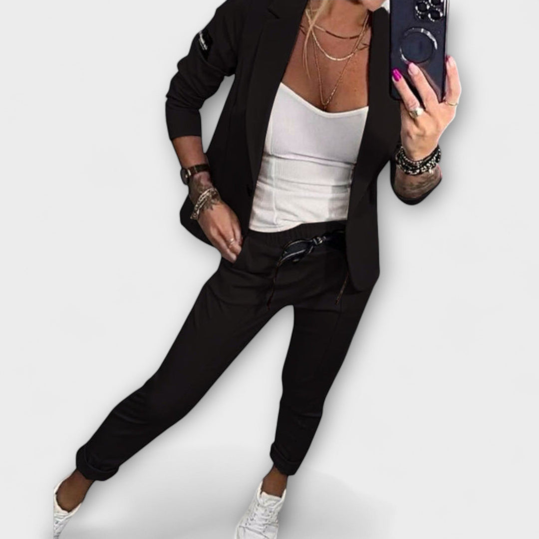 Vionne | Set elegant de top, jachetă și pantaloni