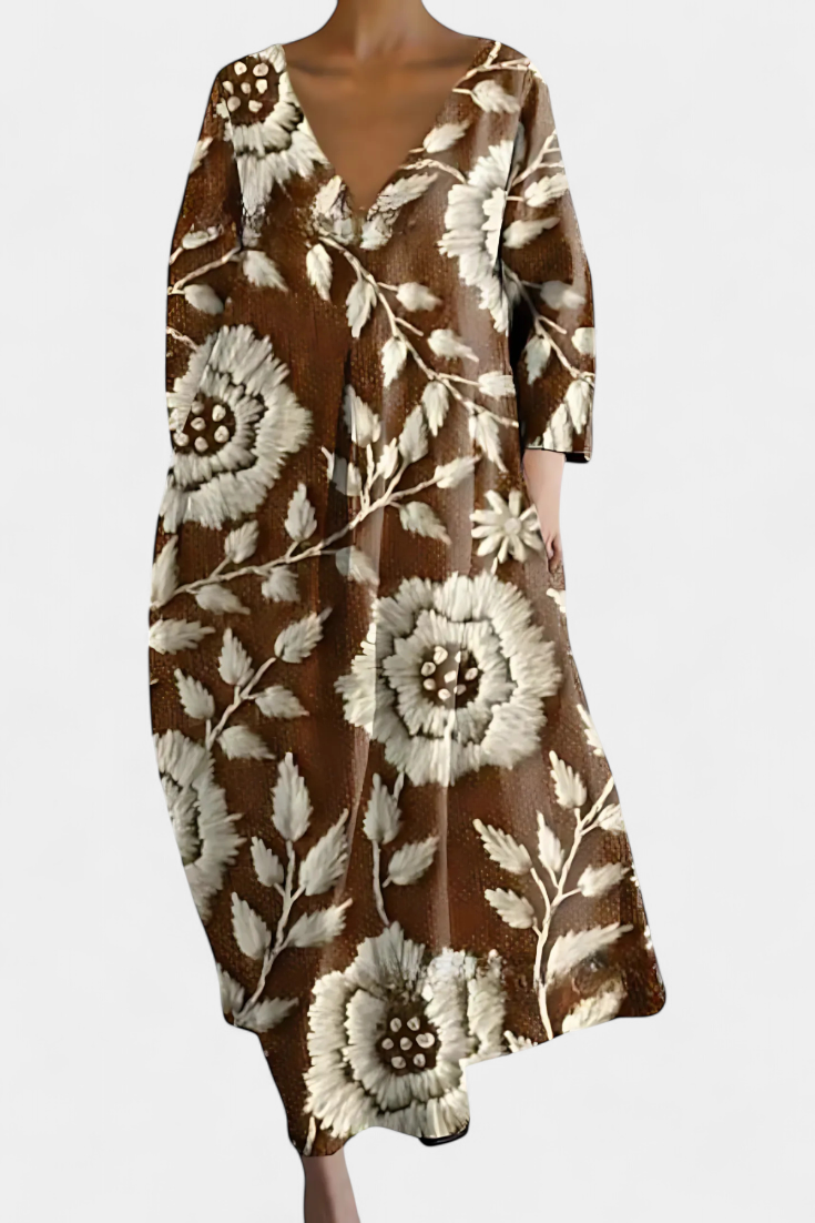 Isalinde | Rochie confortabilă cu decolteu în V